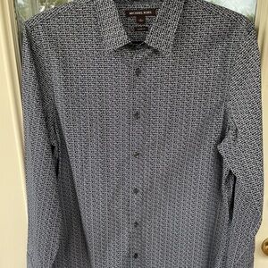 Michael Kors Black and White Casual Button Down Shirt